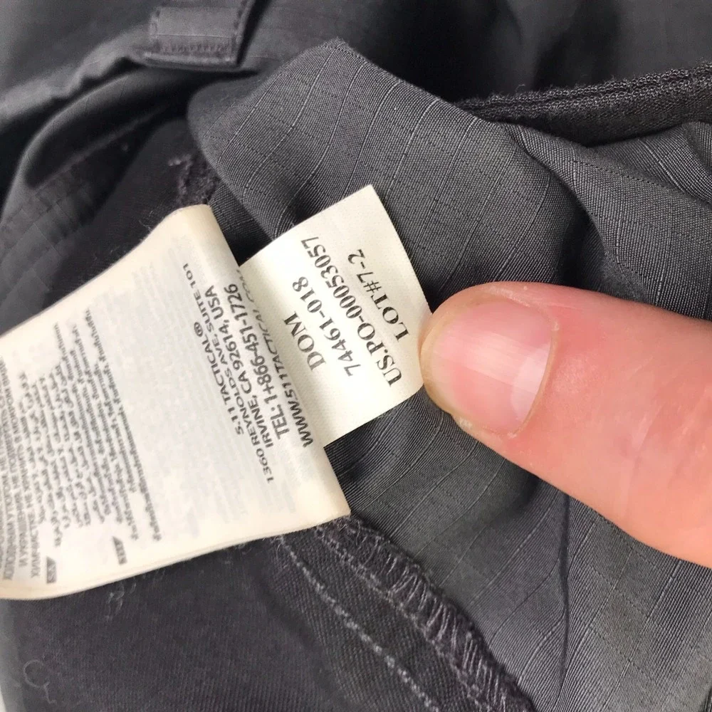 5.11‎ Tactical Pants Mens 42 (43x30) Gray Ripstop Performance Utility Workwear